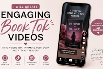 create tiktok booktok ads for authors and publishers, booktok video