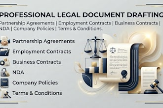 draft partnership agreement, employment contracts, and legal document