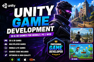 develop a professional 2d unity game for android and PC