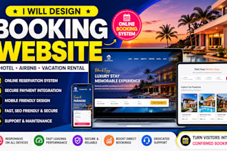 build booking website hotel website airbnb vacation rental website
