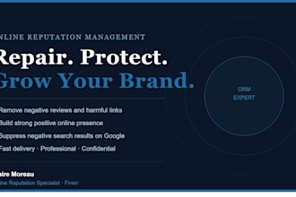 do online reputation management, ORM, SEO, and remove bad refiews