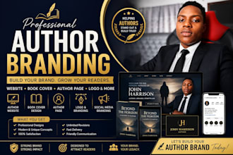 design your author website, branding, book cover, and author page