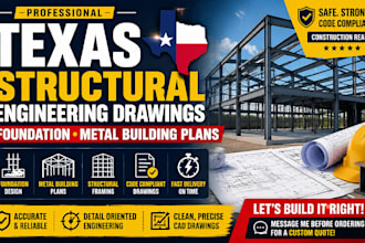 design texas structural engineering drawings, foundation, metal building plans