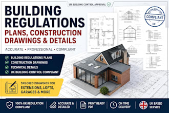 draw building regulations plans, construction drawings and details
