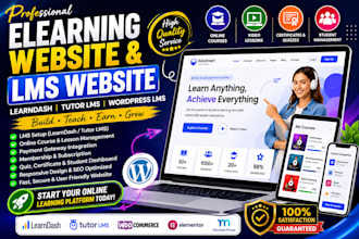 elearning website, online course website, and lms website