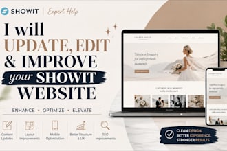 update, edit and improve your showit website