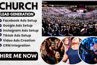 church leads, church facebook ads, church google ads, church video ads