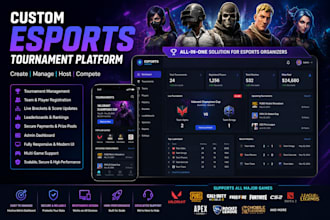 build esports tournament platform with brackets leaderboard and registration
