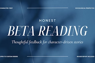 beta read your manuscript and provide a detailed reader report