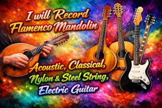 record soulful acoustic, nylon, electric, lead, rhythm, and session guitar track