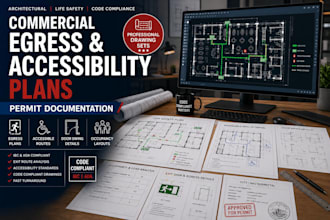 design commercial egress exit and accessibility compliance drawings