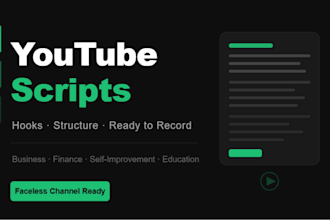 write engaging youtube scripts for faceless channels