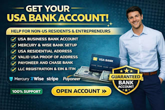 do USA bank account, proof of address, US llc for non residents US bank creation