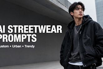 write custom ai streetwear fashion prompts