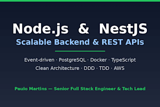 build a scalable nodejs and nestjs backend with rest apis