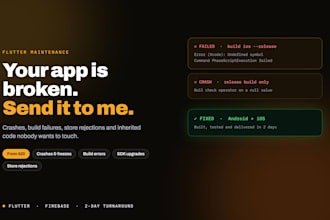 fix bugs, add features and update your existing flutter app