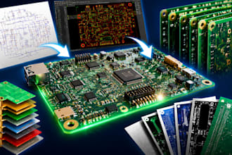design multilayer pcb, schematic to pcb layout and gerber files