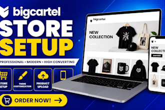setup, design and optimize your big cartel online store