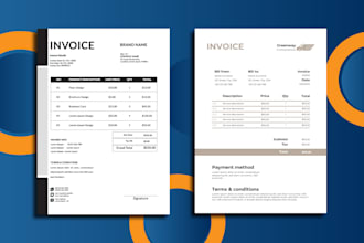 design editable invoice and letterhead in PDF and word files