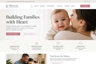 build squarespace surrogacy agency website fertility matching ivf website