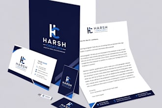 design business card and letterhead and branding stationery