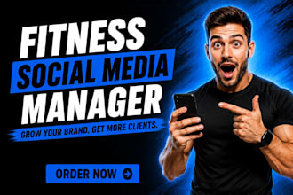 be your fitness gym social media manager for instagram tiktok and facebook