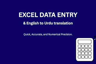 do professional excel data entry english to urdu translation