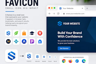 design a modern favicon for your website or brand