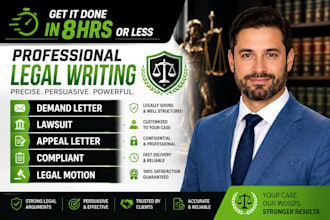 write legal demand letter and cease and desist with letterhead
