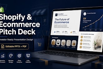 pitch deck design for shopify ecommerce brand dtc startup investor presentation