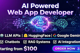 develop an ai powered web application using llm and rag