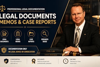 draft professional legal documents, legal memos and case analysis reports