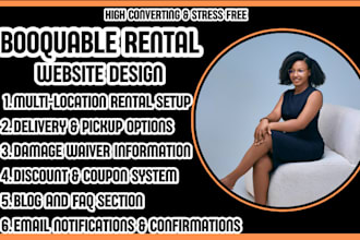 design a booquable rental website, equipment rental website, rental booking