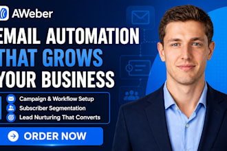set up aweber email automation campaign workflow subscriber segmentation and lea