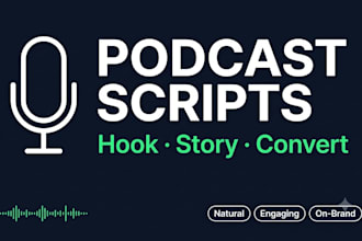 write engaging youtube podcast scripts for true crime research documentary