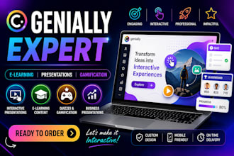 create professional genially elearning courses and business presentations