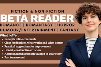 be a romance beta reader, dark romance beta reader, horror,romantasy beta reader