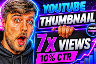 design high CTR youtube thumbnails
