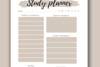 design aesthetic printable digital planners in canva