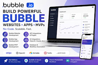build a bubble website, bubble app, or bubble mvp with ai and API integrations