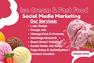 be your ice cream fast food social media marketing manager and ice cream website