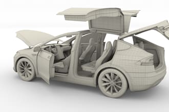 design realistic 3d police car model, automotive cad, rc car stl for 3d printing