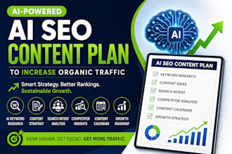 create an ai SEO content plan to increase organic traffic