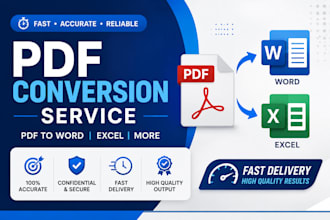 convert pdf to word or excel professionally
