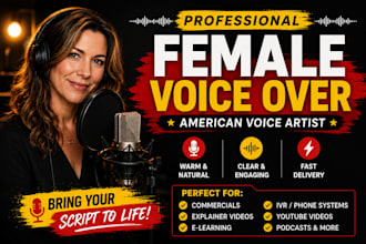 be your professional voice actor for any project
