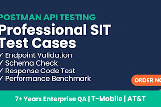 write postman API sit test cases for your application