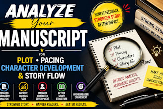 analyze your manuscript for plot pacing character development and story flow