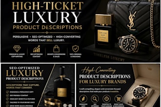 write high ticket luxury products description that sells
