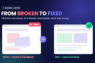 fix bugs in your website HTML CSS javascript or react