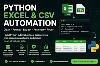 automate excel CSV cleanup and reporting with python